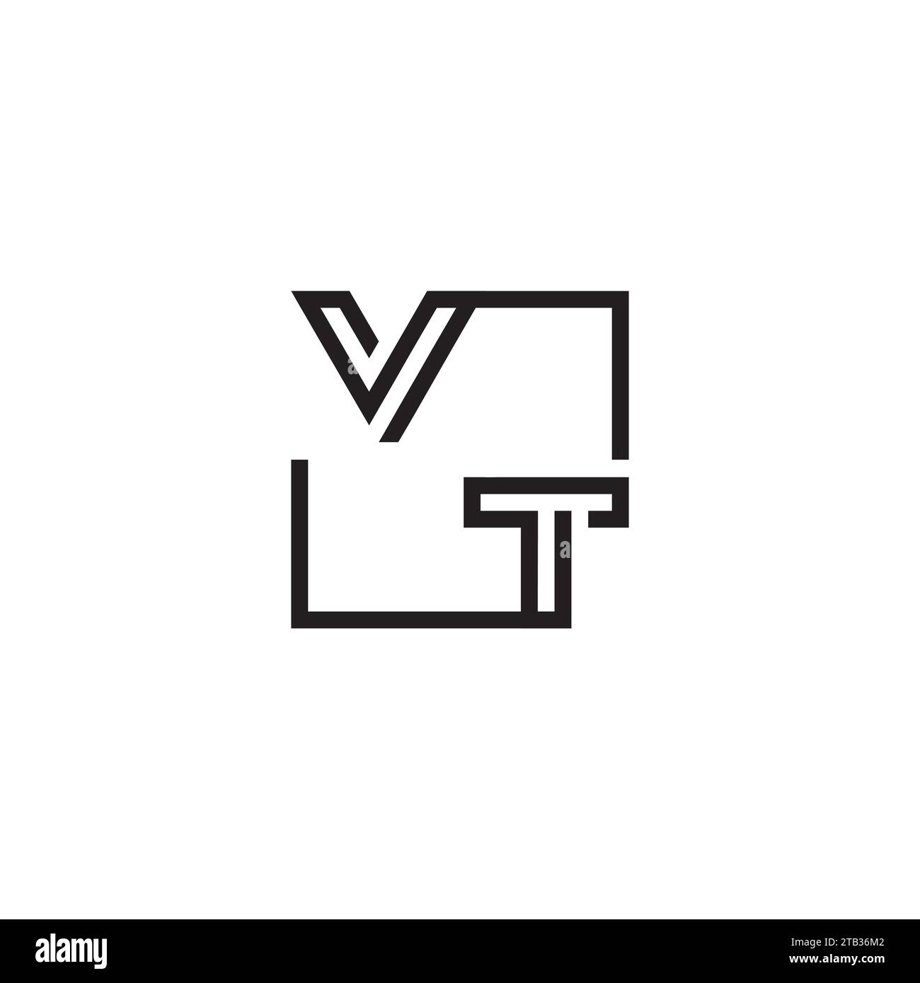 Lettere iniziali del logo VT in un design professionale di alta qualità che consente di stampare bene su qualsiasi supporto di stampa Illustrazione Vettoriale