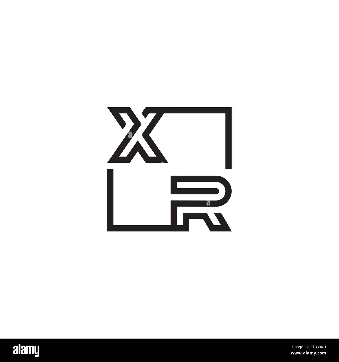 Lettere iniziali del logo XR con design professionale di alta qualità che si adatta bene a qualsiasi supporto di stampa Illustrazione Vettoriale