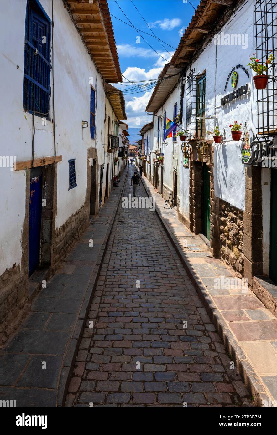 Street in Cusco, Perù Foto Stock