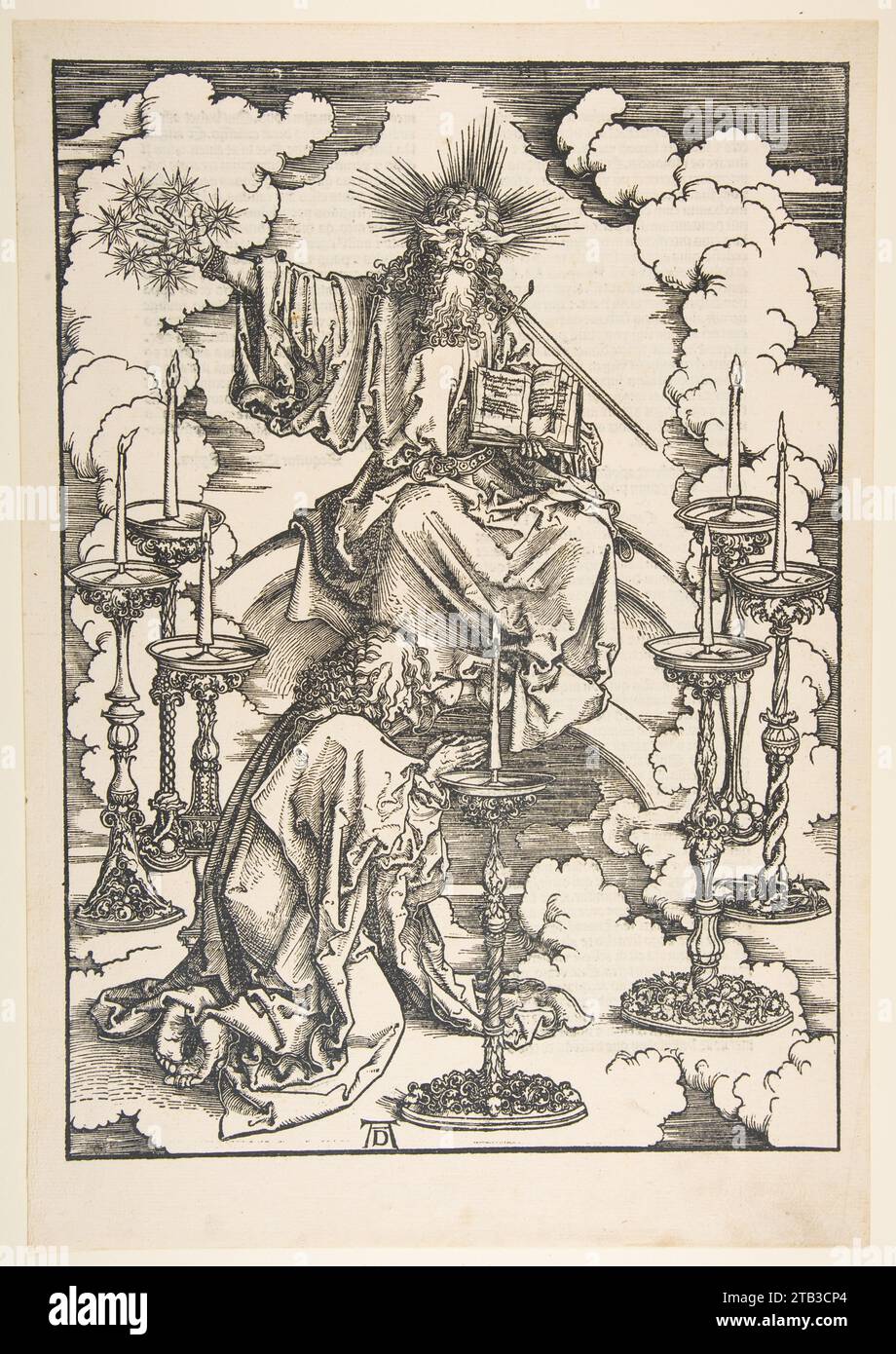 The Vision of the Seven Candlesticks, from 'The Apocalypse' 1975 di Albrecht durer Foto Stock