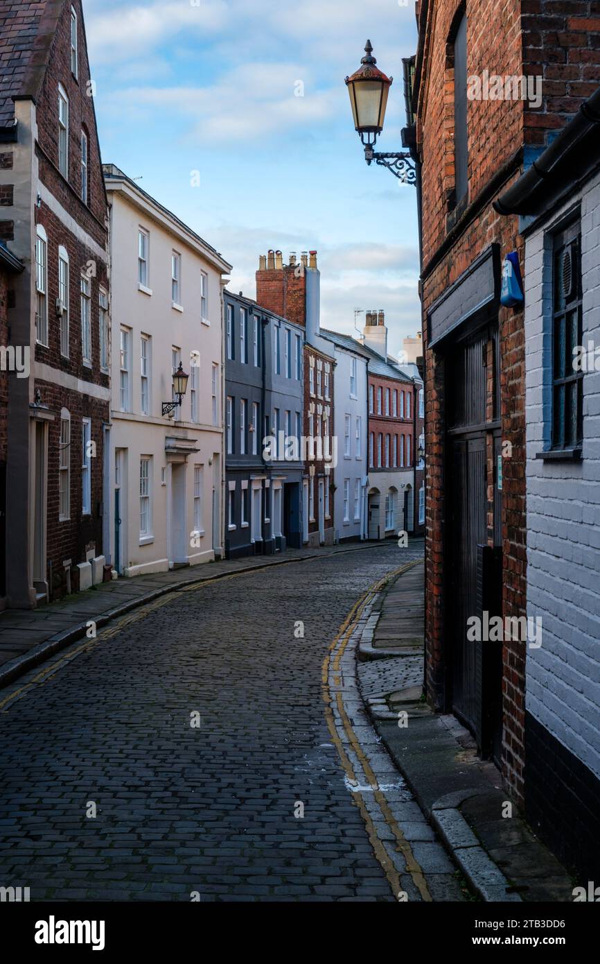 Edifici georgiani a King Street, Chester, Cheshire Foto Stock