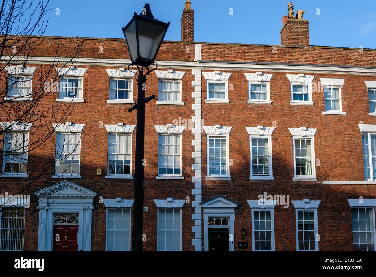Case georgiane a Abbey Square, Chester, Cheshire Foto Stock