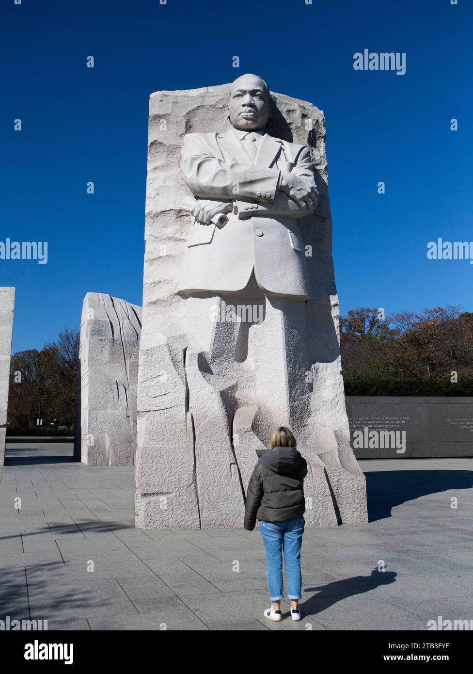 Martin Luther King Jr. Memorial è un monumento nazionale situato nel West Potomac Park, vicino al National Mall di Washington, D.C. Foto Stock