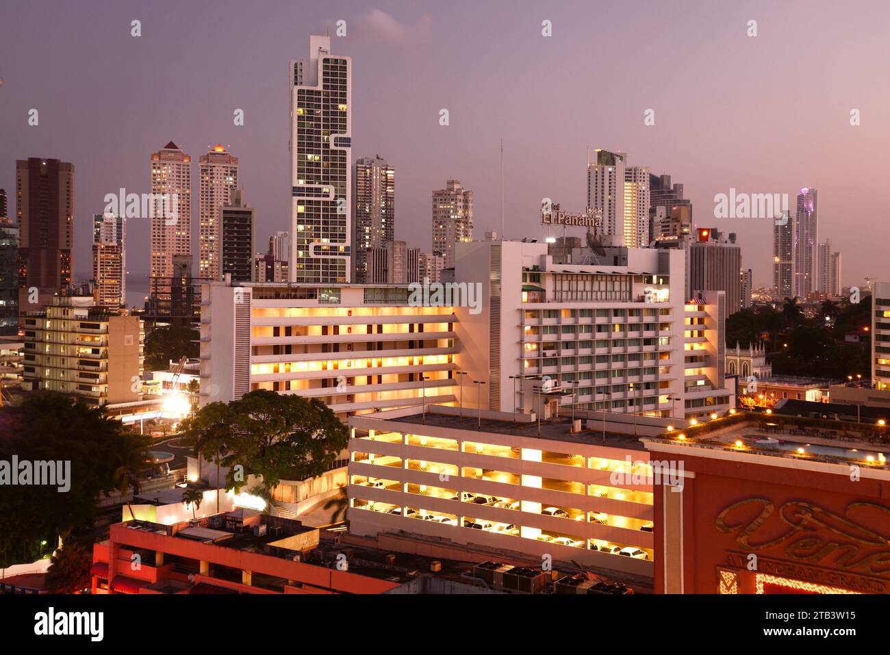 America centrale, Panama, skyline di Panama City Foto Stock