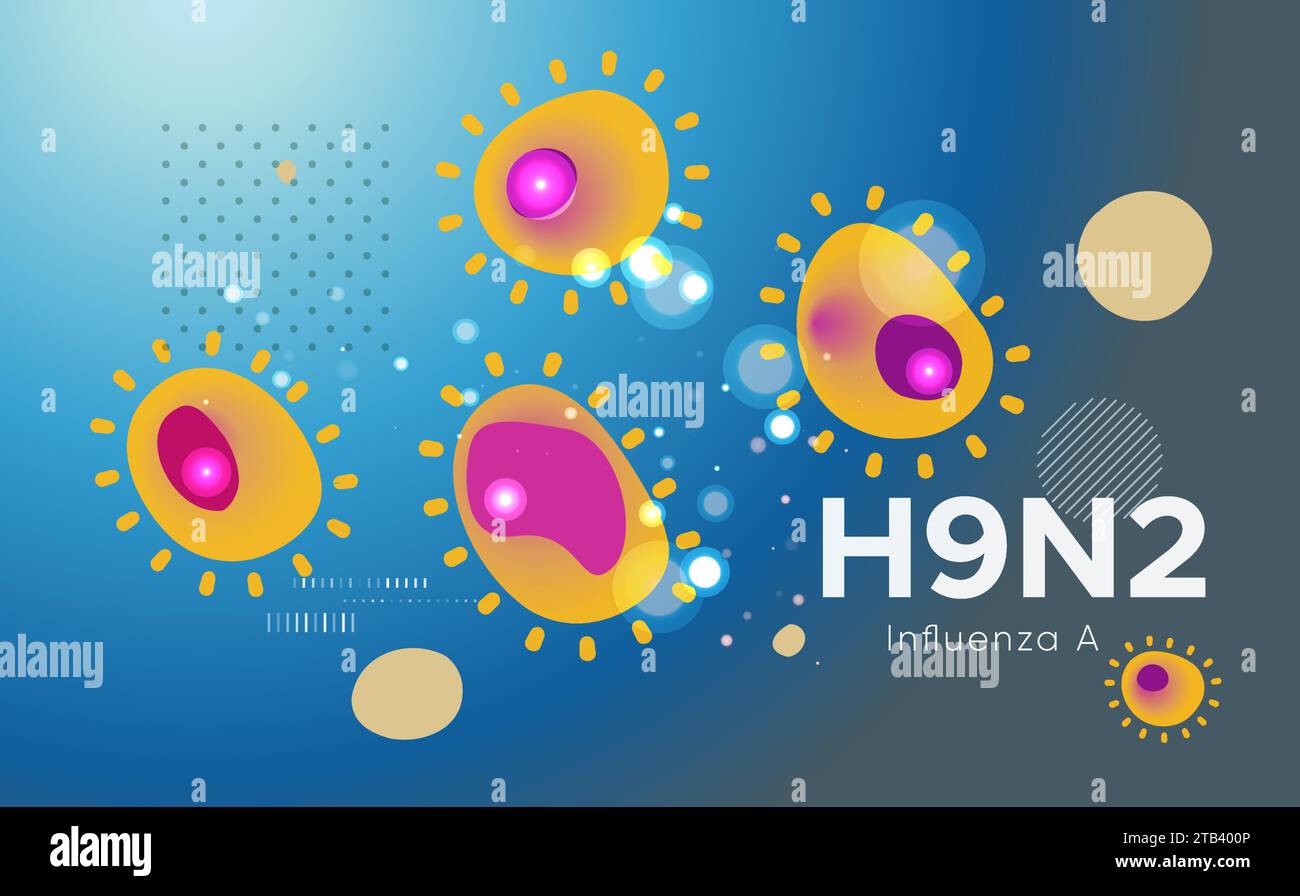 Virus influenza A sottotipo H9N2 sfondo - illustrazione come eps 10 file. Illustrazione Vettoriale
