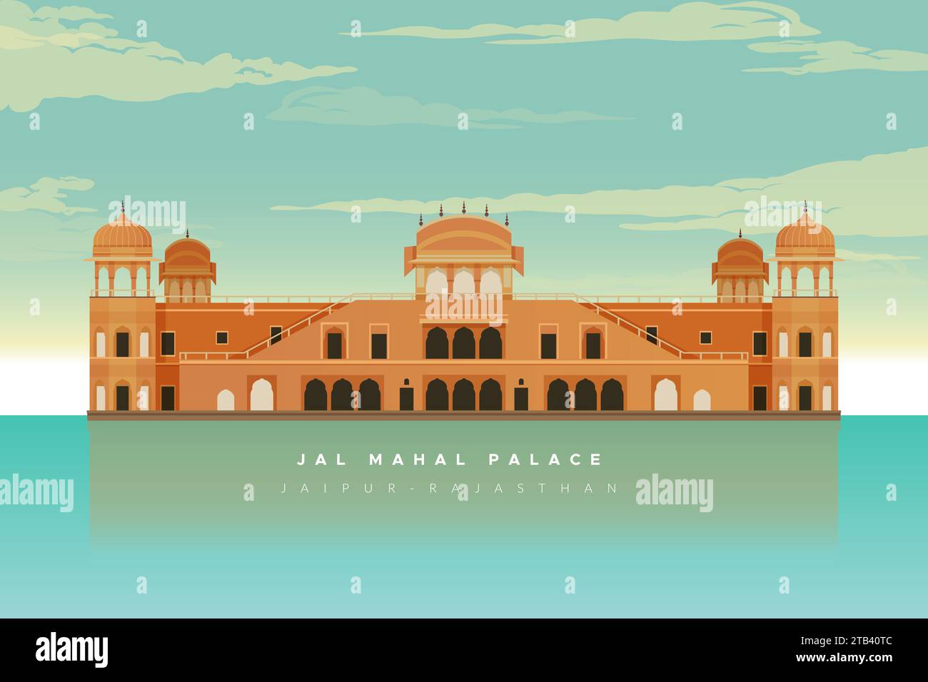 JAL Mahal Palace, Jaipur Rajasthan - Stock Illustration AS EPS 10 file Illustrazione Vettoriale