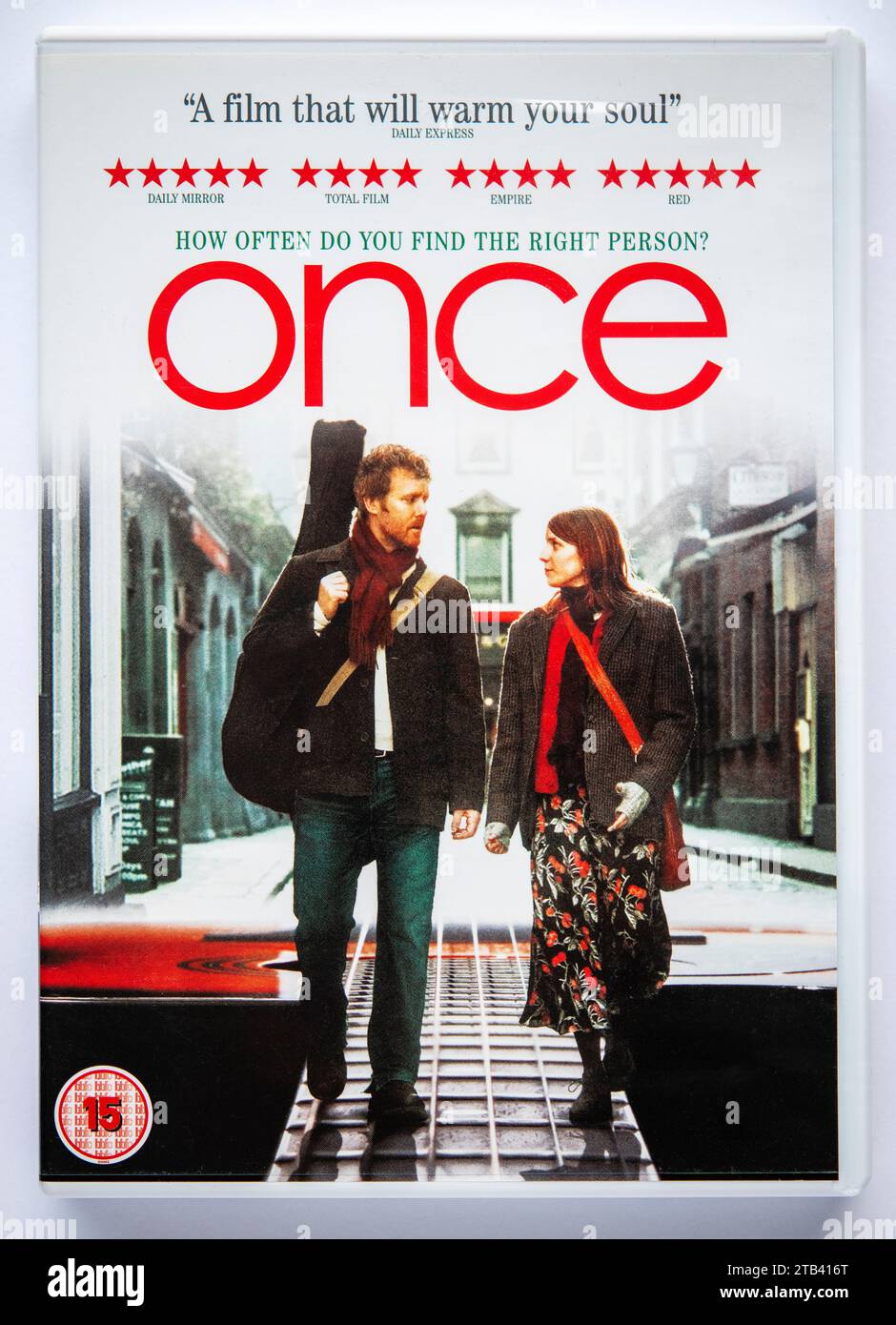 Copertina di una copia in DVD di Once, un romantico dramma musicale che è stato originariamente pubblicato nei cinema nel 2007 Foto Stock