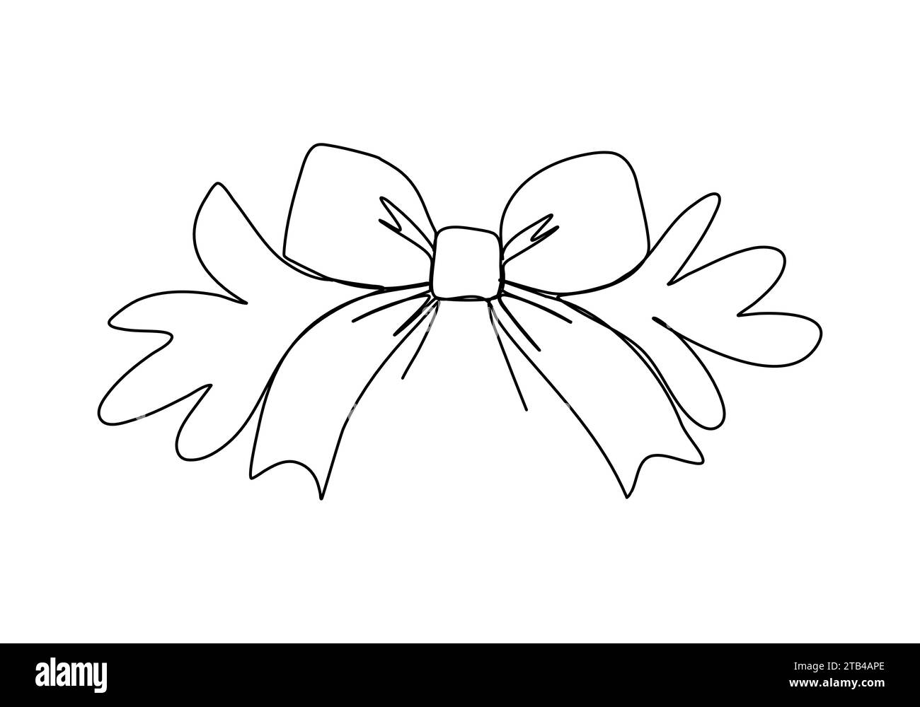 Bell'arco, disegno a una linea, illustrazione vettoriale. Illustrazione Vettoriale