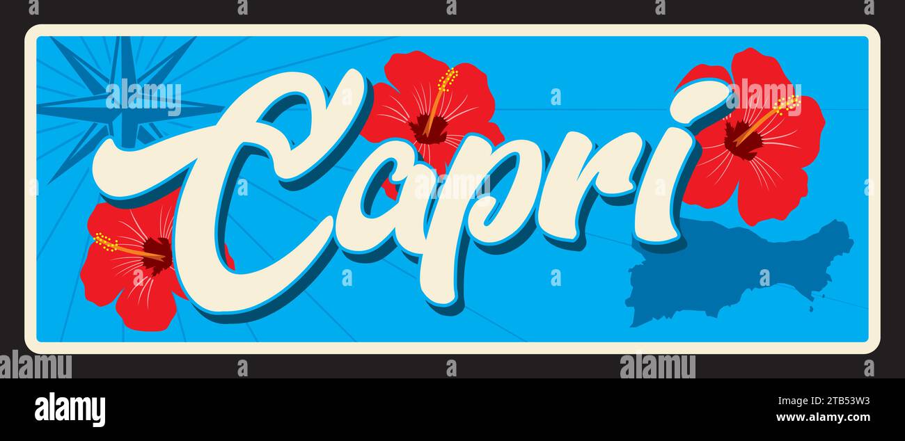 Visitare l'isola di capri Immagini Vettoriali Stock - Alamy