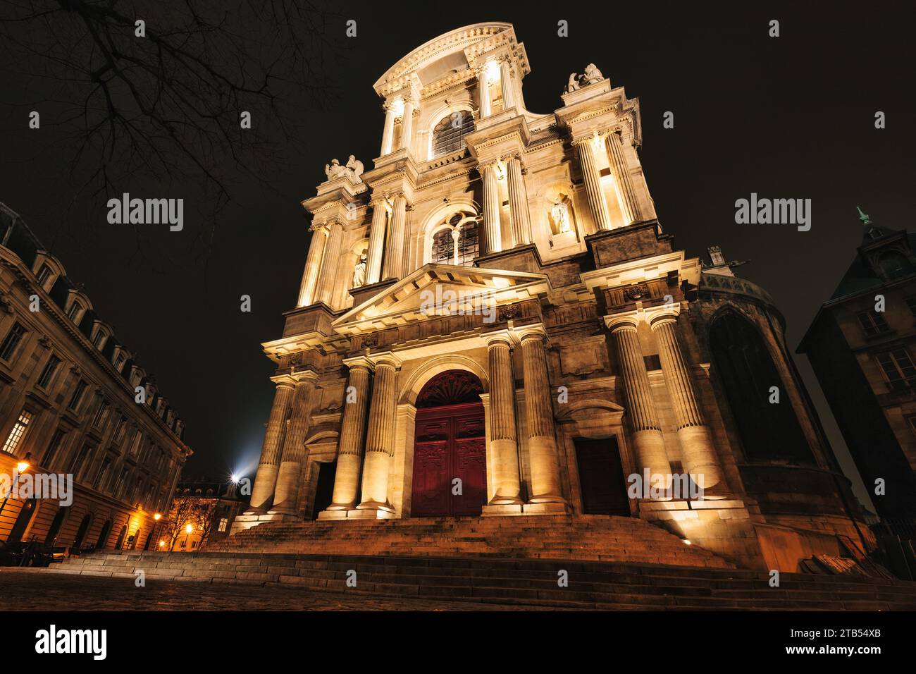 Chiesa di St-Gervais-et-St-Protais, una delle chiese più antiche di Parigi, in Francia Foto Stock