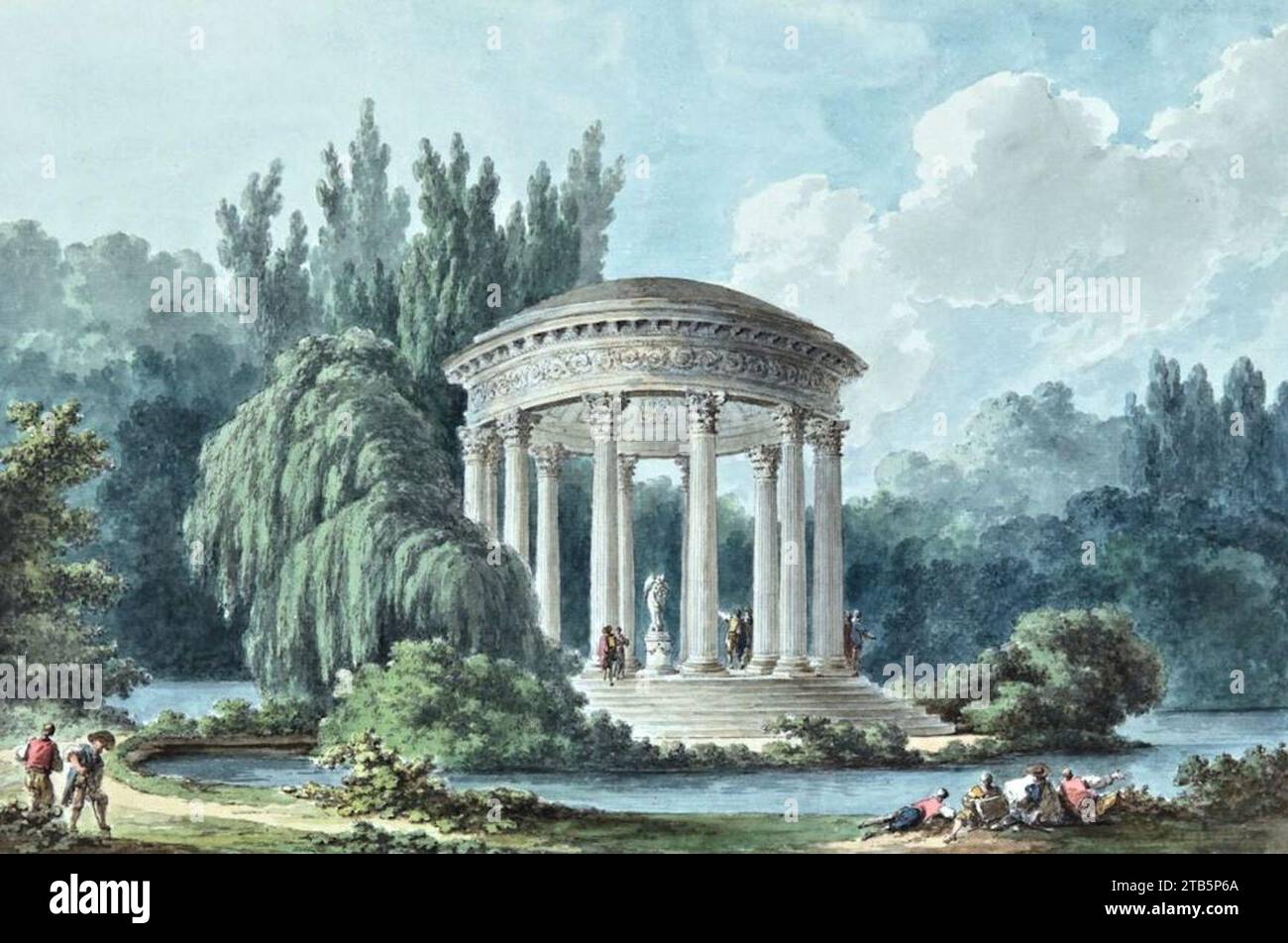 Vue du Temple de l'Amour - Recueil de la Bibliothèque de Modène. Foto Stock