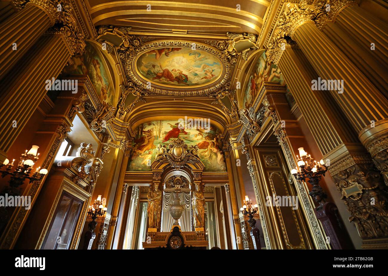 Salone ottagonale - Palazzo Garnier, Parigi Foto Stock