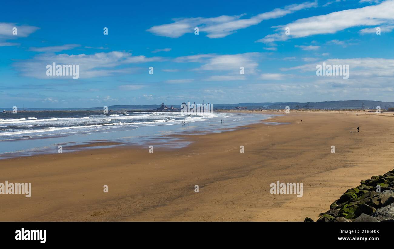 The North Beach a Seaton Carew, Hartlepool, Inghilterra, Regno Unito Foto Stock