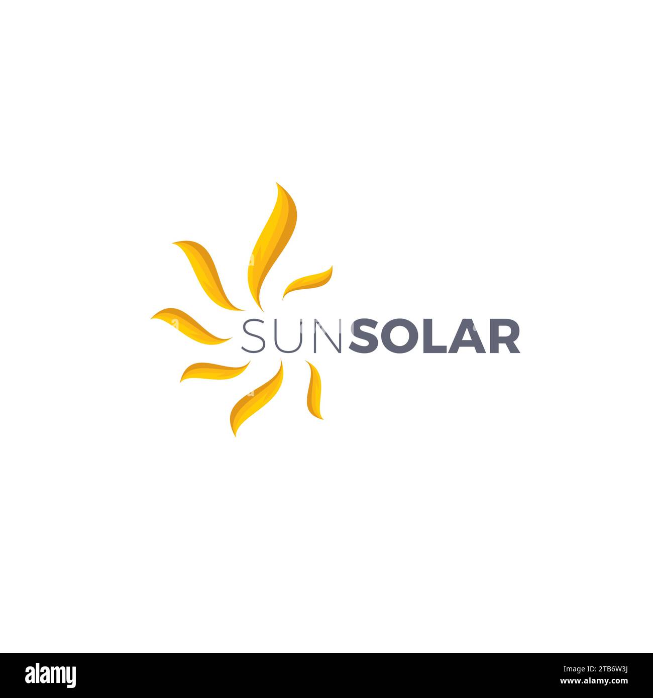 Design con logo Sun Solar. Logo Sunset Illustrazione Vettoriale