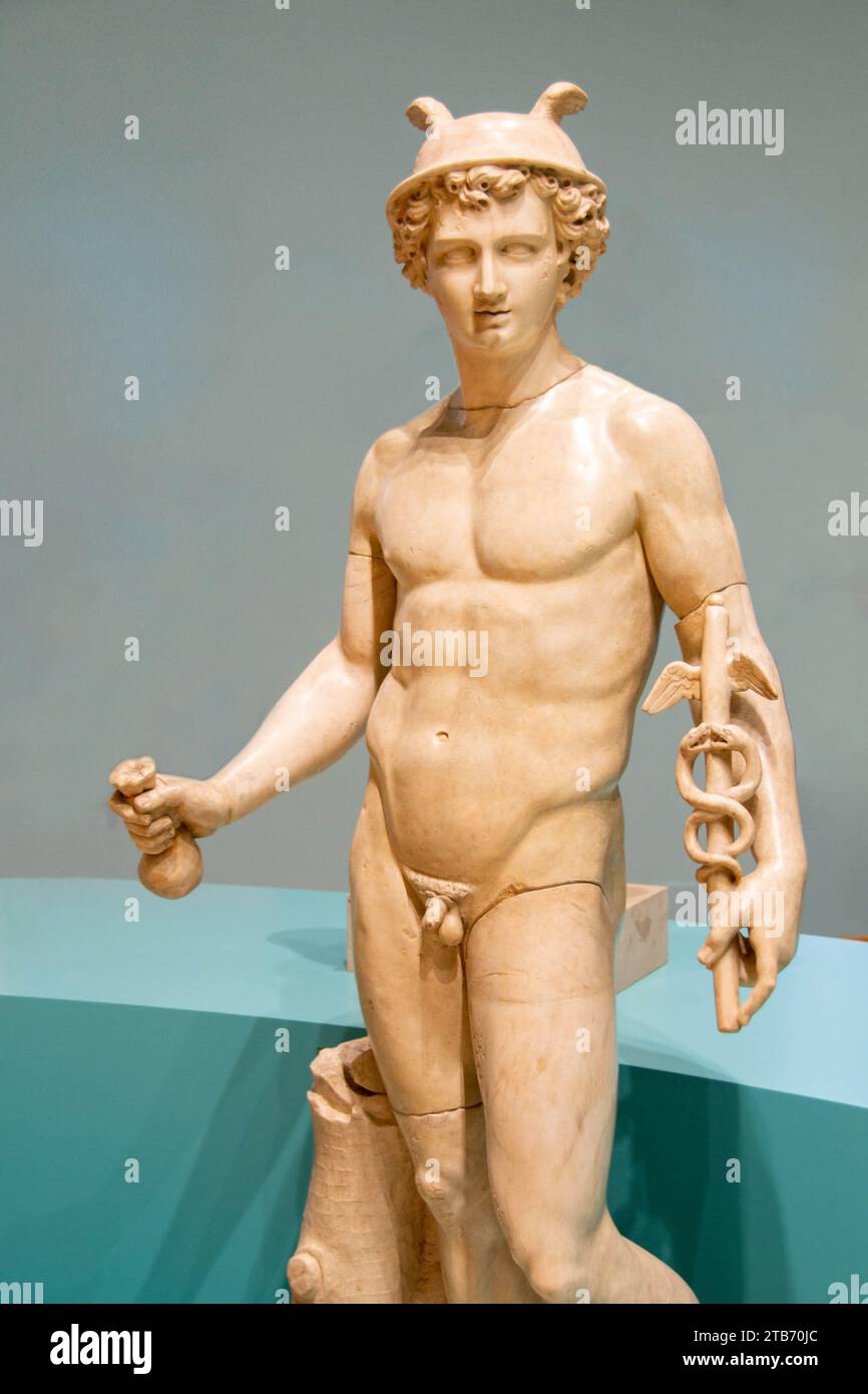 La famosa roma greca copia isolata della scultura ermafrodita Foto Stock