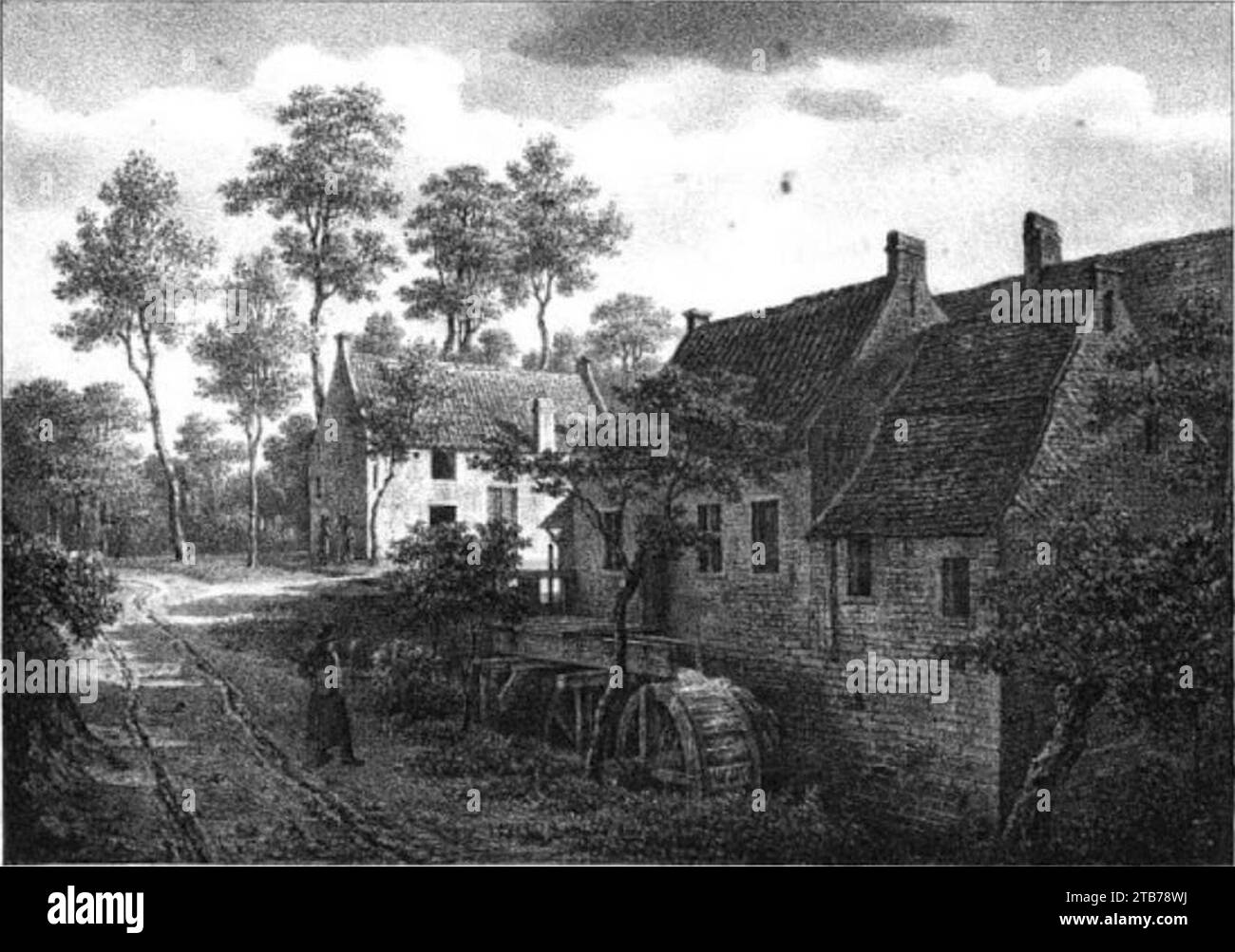 Watermolen-sint-joost-vitzthumb-boens-burggraaff-1800. Foto Stock