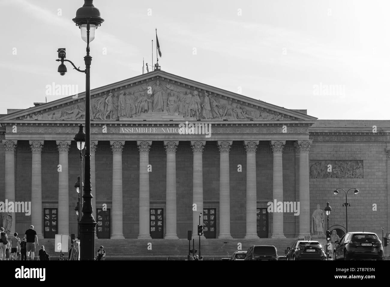 Parigi, Francia - 8 ottobre 2023: Veduta dell'Assemblea Nazionale, l'Assemblea Nazionale del Parlamento francese a Parigi Foto Stock