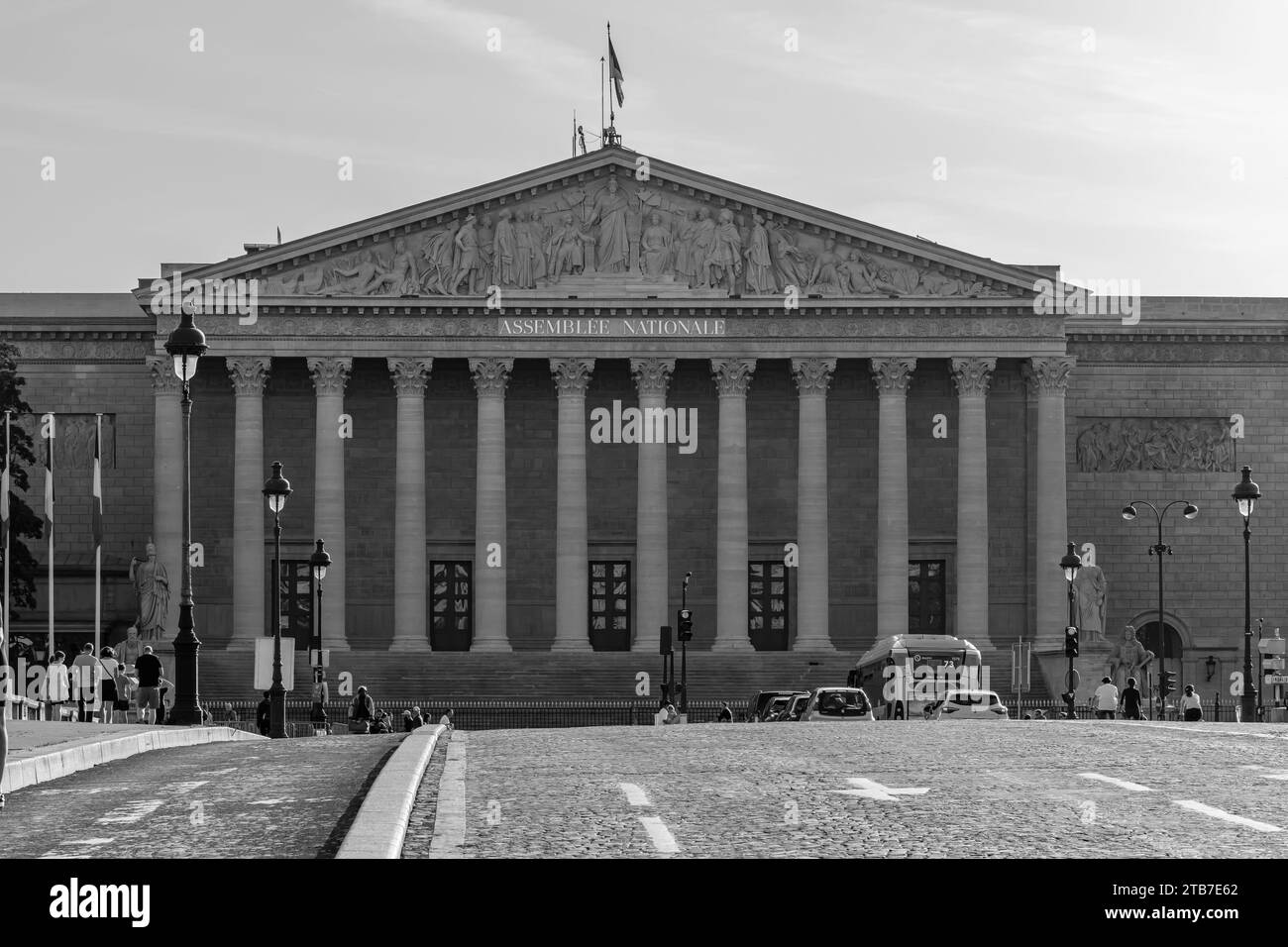 Parigi, Francia - 8 ottobre 2023: Veduta dell'Assemblea Nazionale, l'Assemblea Nazionale del Parlamento francese a Parigi Foto Stock