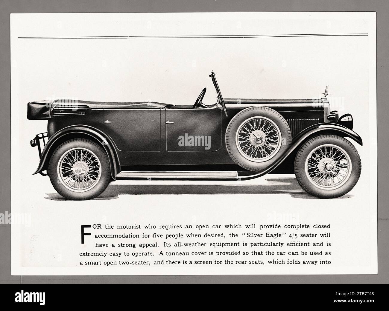 1932 Alvis Silver Eagle 4 5 posti 19,95 CV 6 cil. 2148 cc Tourer - immagine auto d'epoca Foto Stock