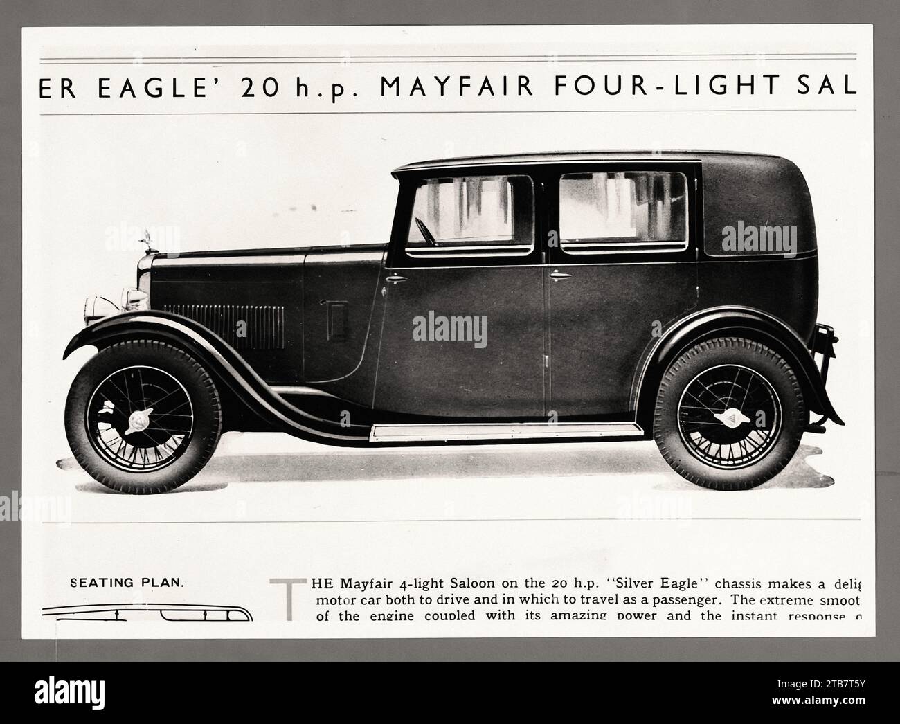 1932 Alvis Silver Eagle Mayfair 4 berlina leggera - immagine di un'auto d'epoca Foto Stock