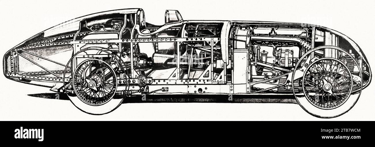 MG cutaway - immagine auto d'epoca Foto Stock