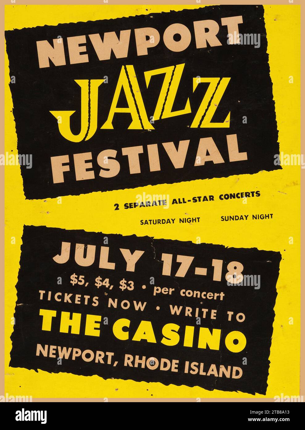 Poster Billie Holiday - Newport Jazz Festival (1954) Foto Stock