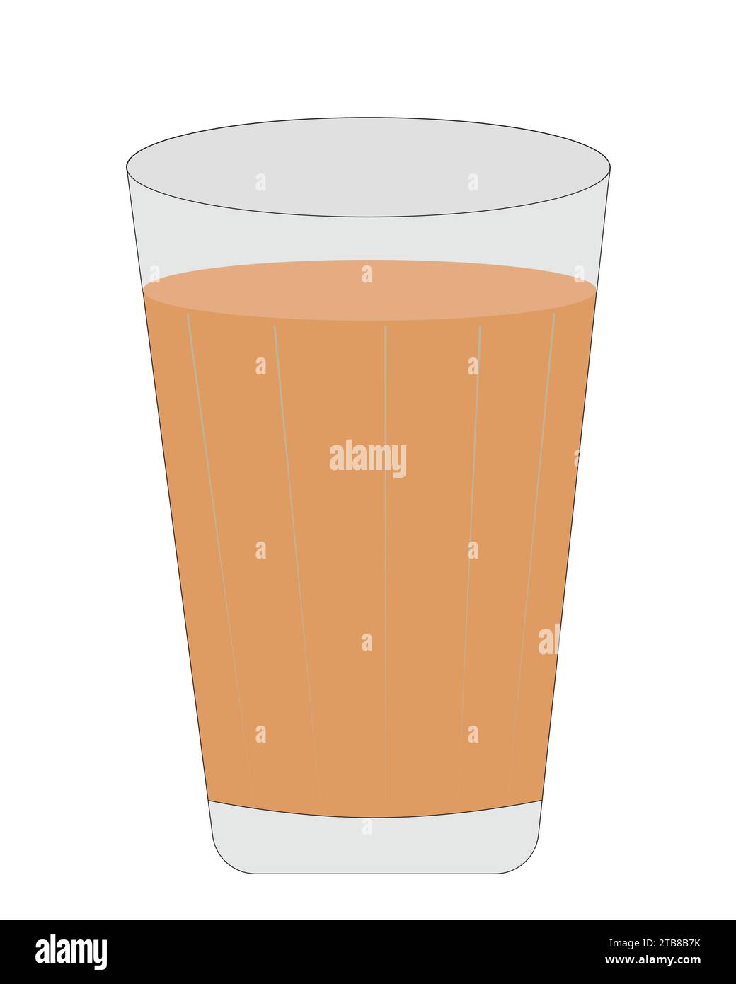 Bicchiere da tè con illustrazione vettoriale Tea chai Illustrazione Vettoriale