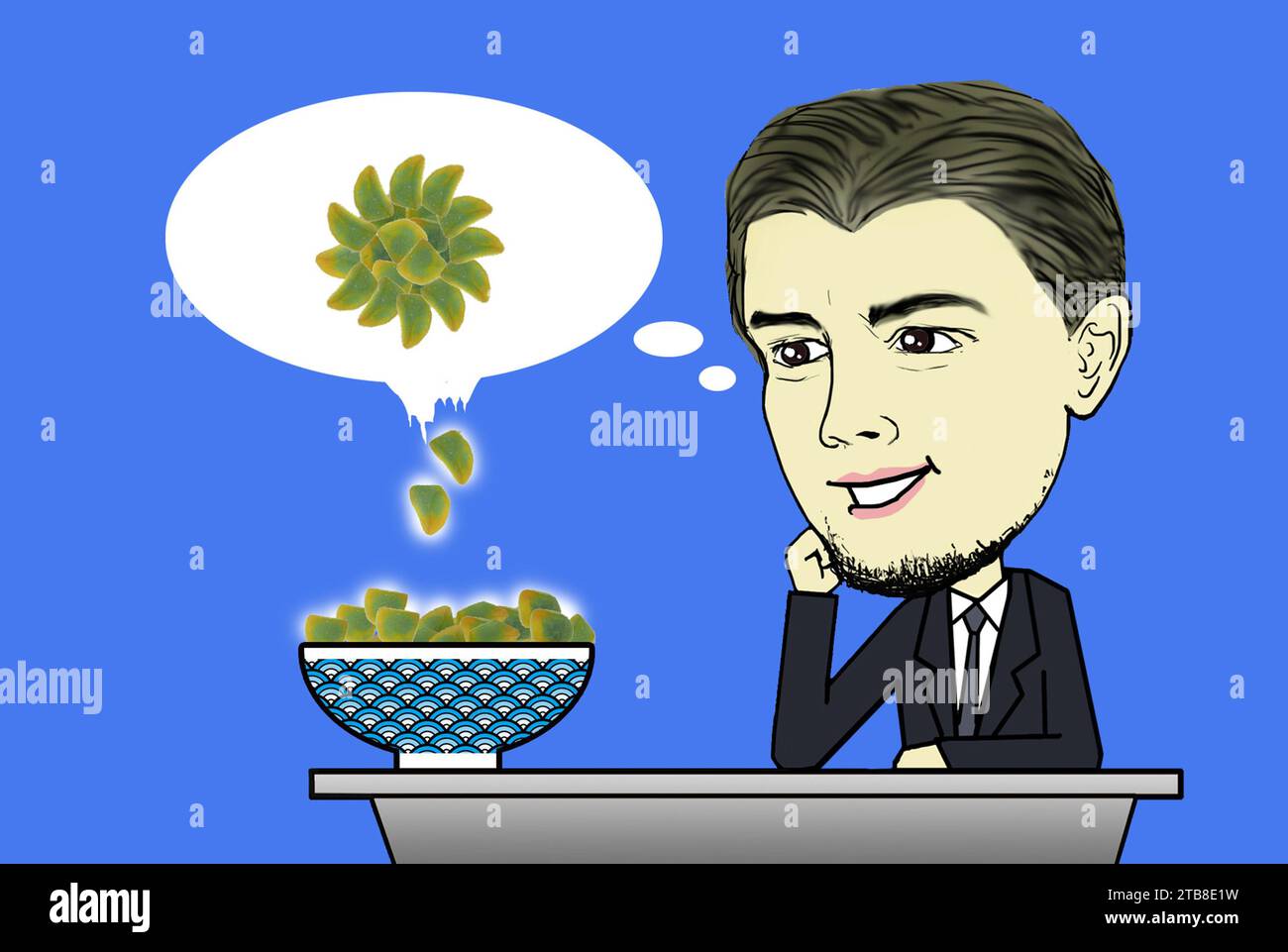 SHANGHAI, CINA - 5 DICEMBRE 2023 - Un'azienda di caramelle giapponese ha fatto notizia a livello nazionale per la sua idea di produrre caramelle gommose di gusto Foto Stock