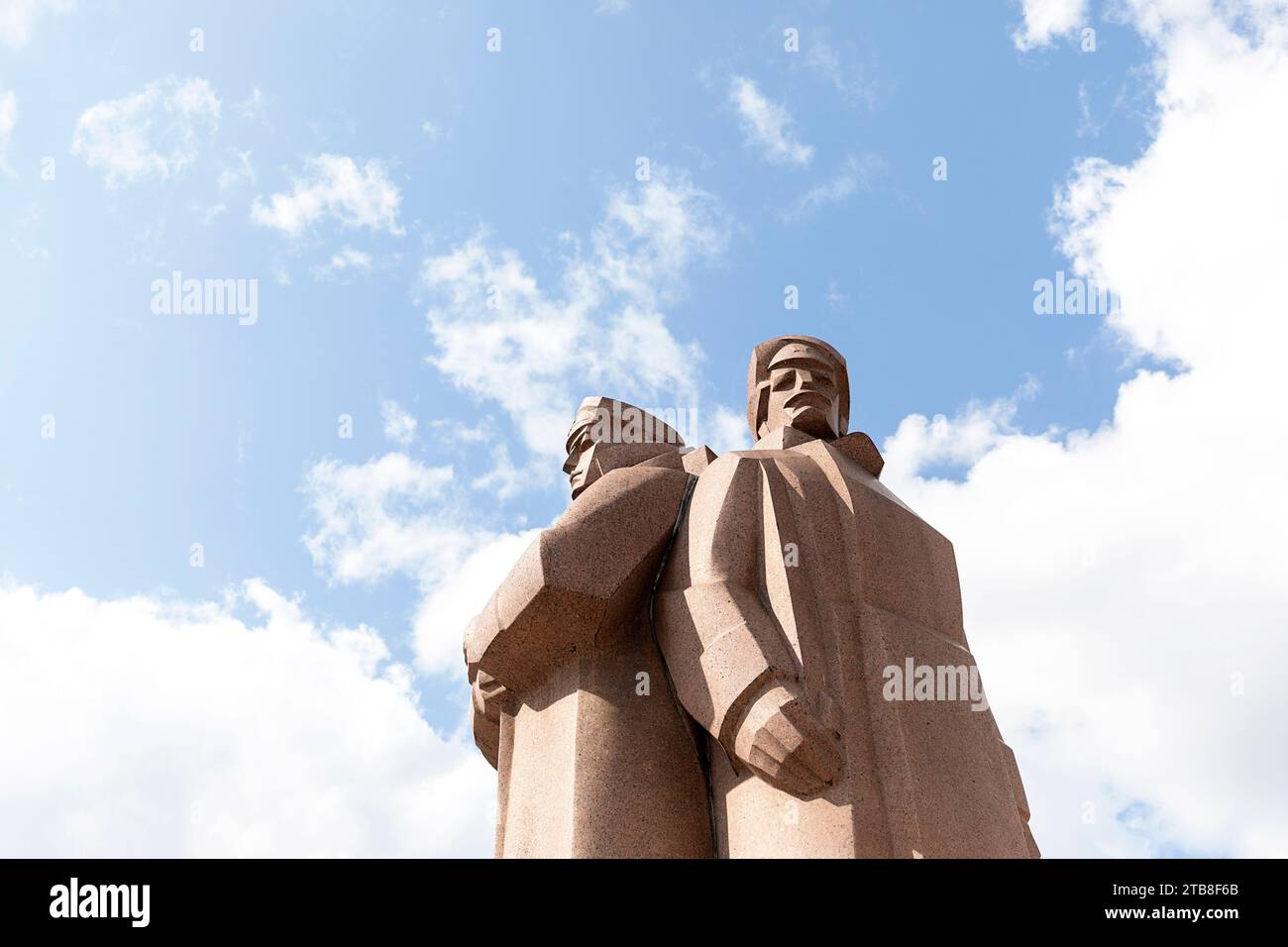 Monumento dei fucilieri lettoni nella città vecchia di riga, lettonia Foto Stock