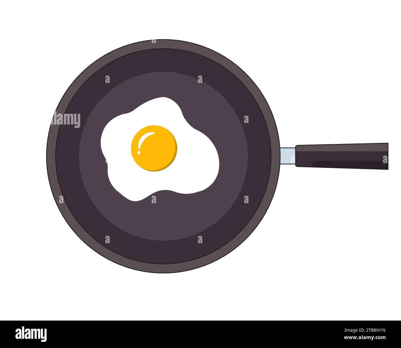 uova fritte su una padella illustrazione vettoriale Illustrazione Vettoriale