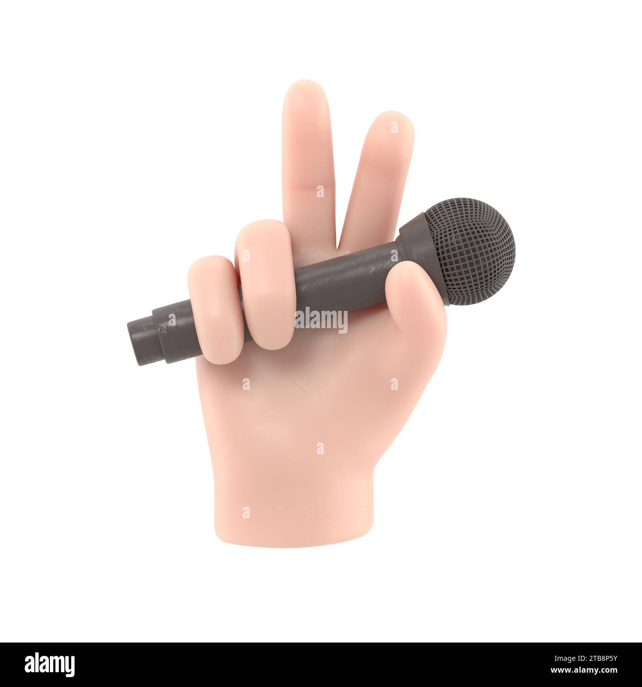 Il cantante tiene in mano un microfono professionale per cantare o  registrare il suono Foto stock - Alamy