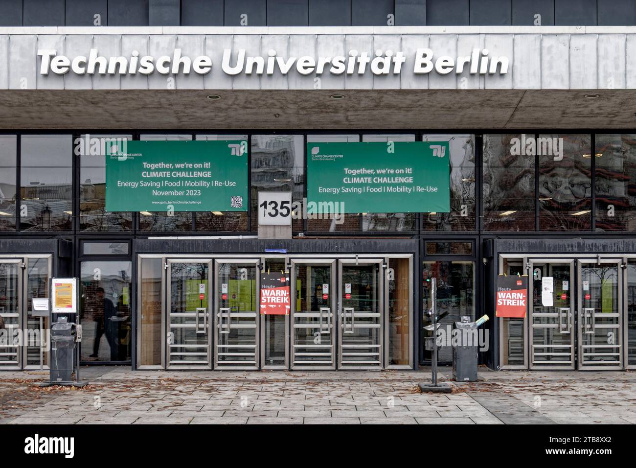 Technische Universität Berlin, tu Berlin, Aussaufnahme, Eingang, Warnstreik, Berlin-Tiergarten, Foto Stock