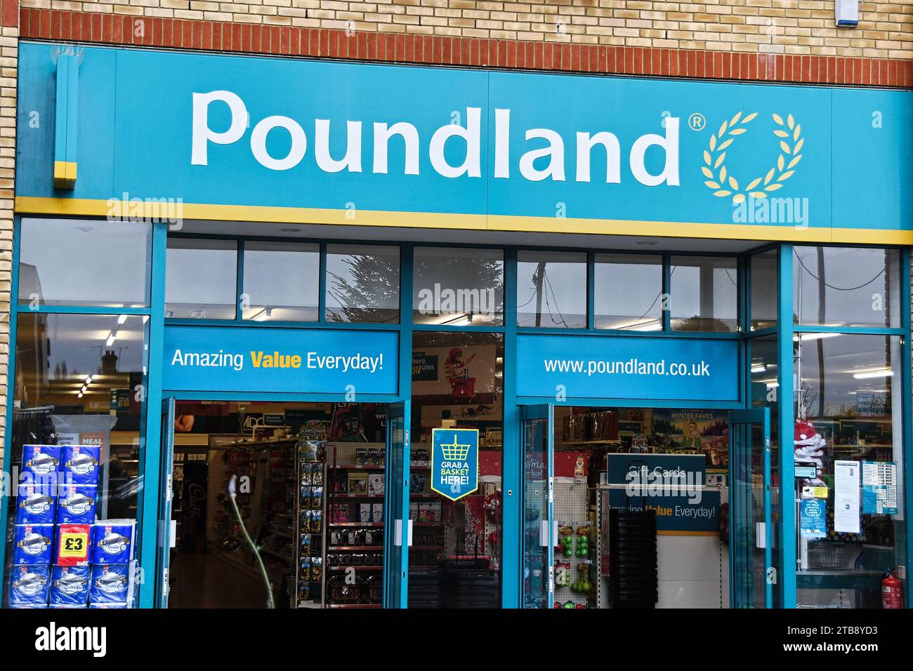 Pound Land in Huntington High Street Foto Stock