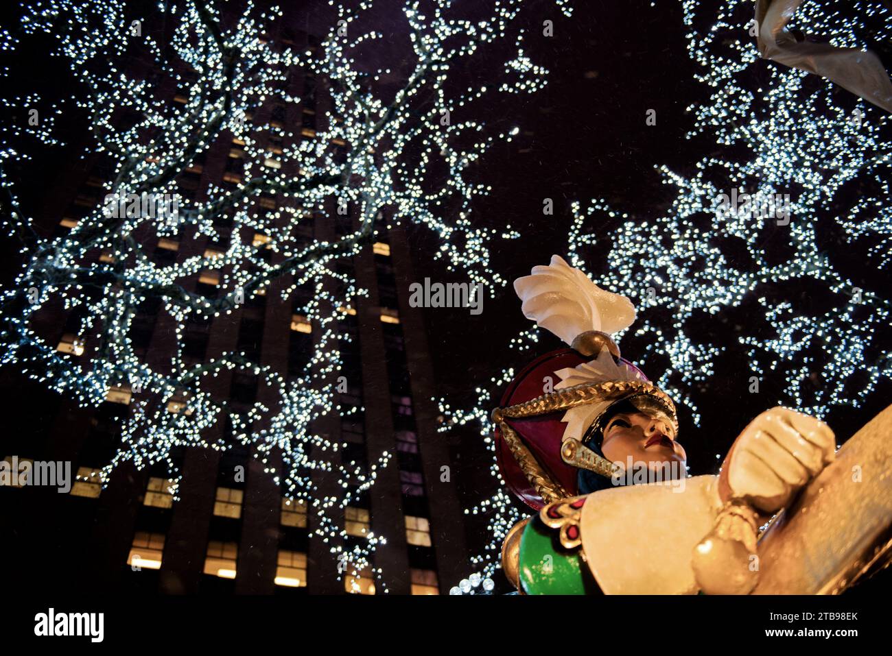 Decorazioni natalizie a New York, USA. Foto Stock