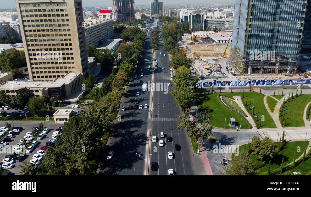 Tashkent, Uzbekistan - 24 maggio 2021: Vista aerea della città di Tashkent Foto Stock