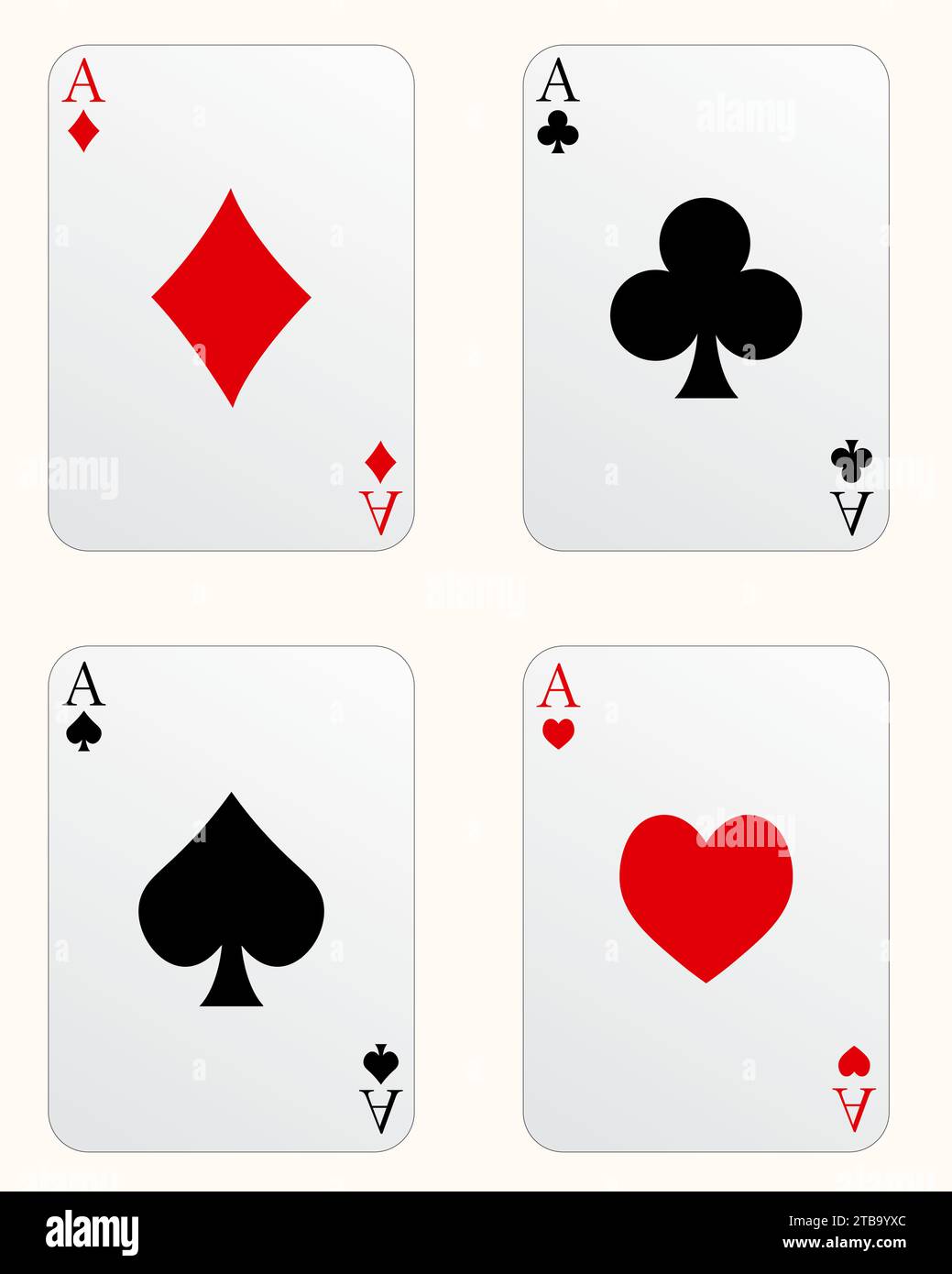 ACE carte da gioco carte da poker illustrazione vettoriale Illustrazione Vettoriale