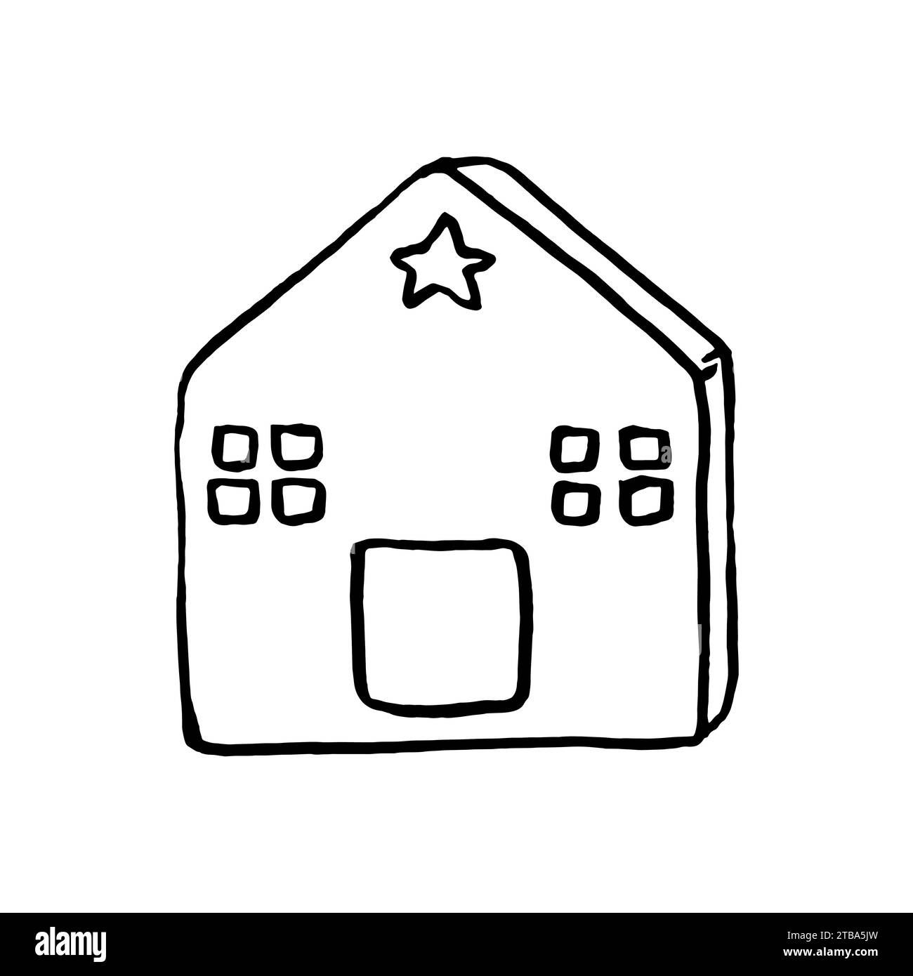 Disegnare un'illustrazione vettoriale di elementi di arredamento. Torcia in ceramica, alloggiamento del candelabro. Un semplice disegno manuale di linee. Contorno nero lineare Illustrazione Vettoriale