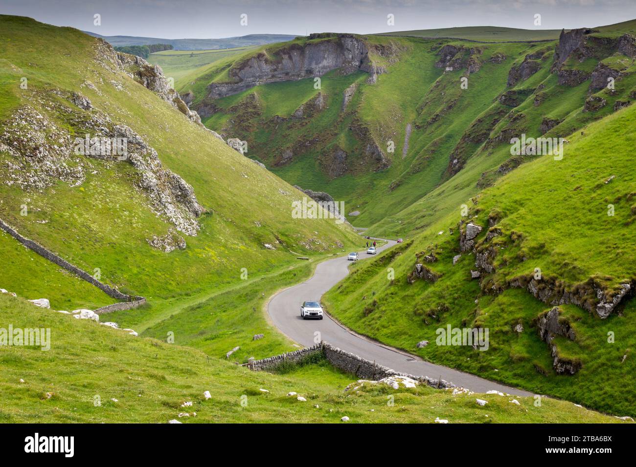 Winnats Pass, Derbyshire Dales Foto Stock