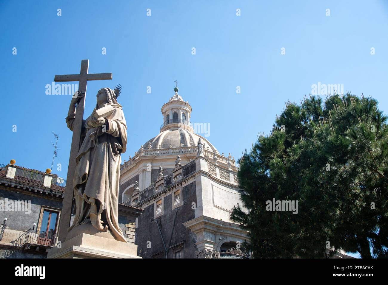 Cattedrale di St Agata a Catania, Sicilia, Italia Foto Stock