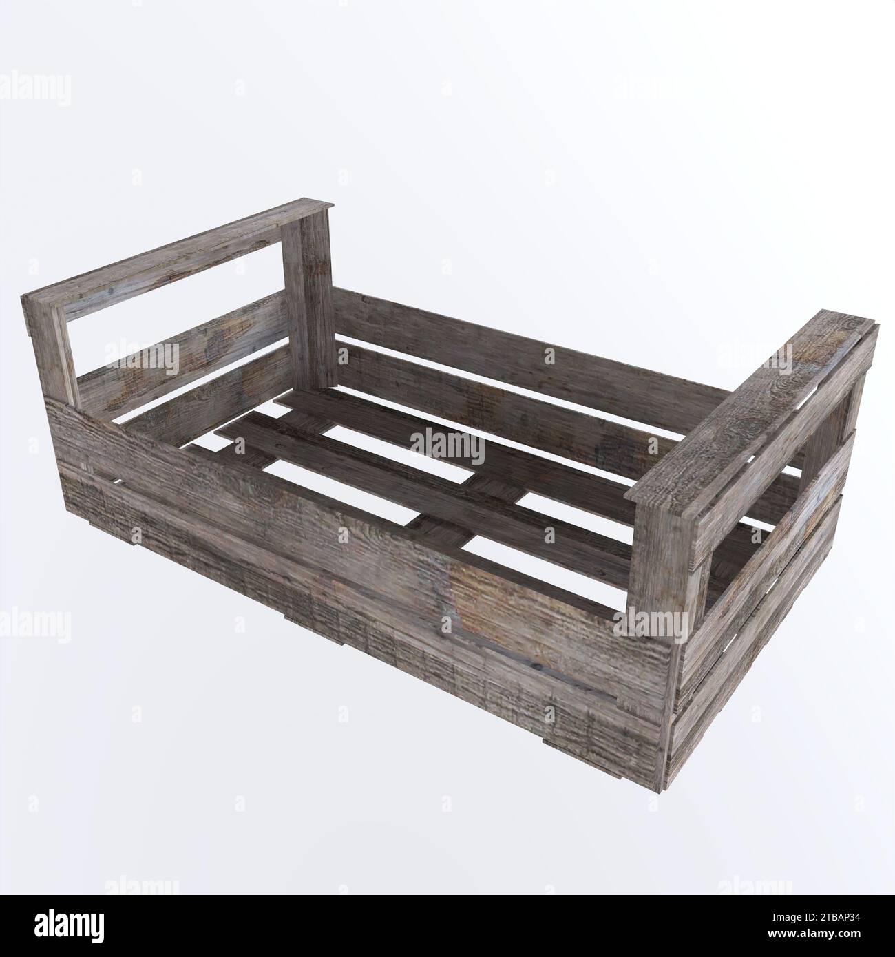 Cassa isolata su sfondo bianco Foto Stock