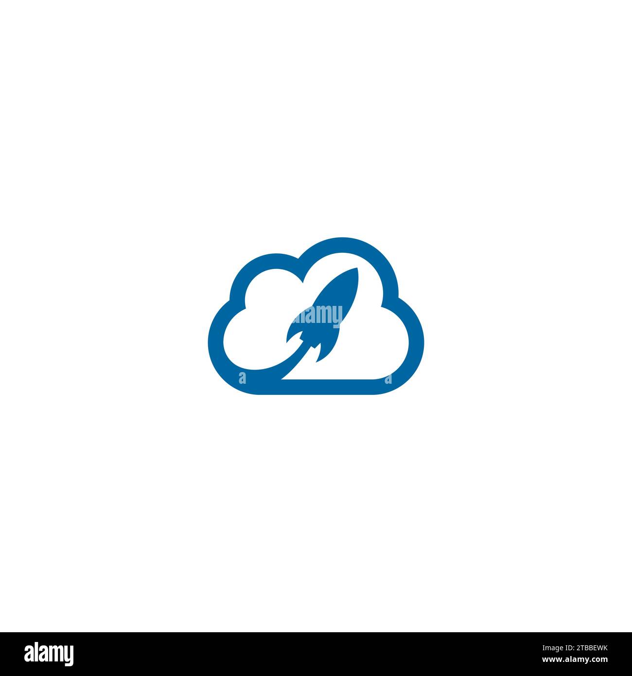 Logo Rocket Cloud. Logo Rocket Backup Illustrazione Vettoriale