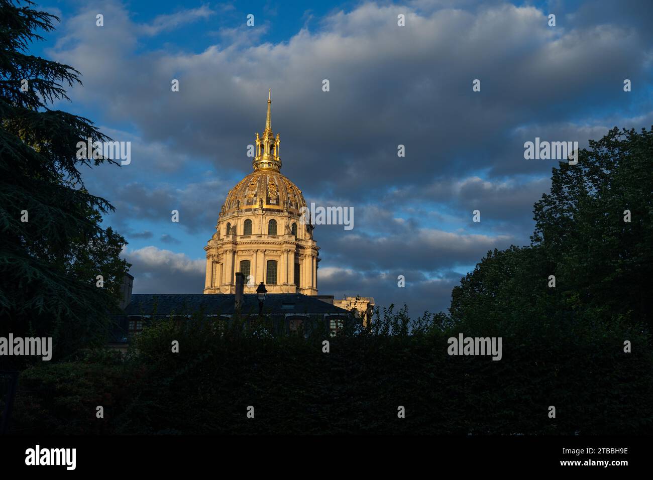 La cupola dorata del Hôtel des Invalides, Parigi Foto Stock
