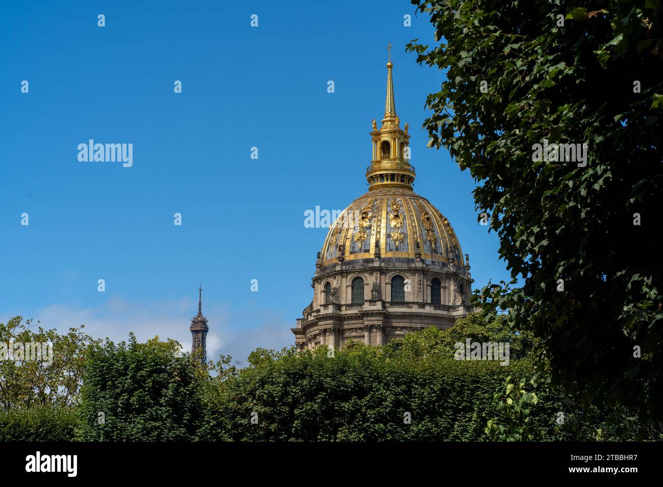 La cupola dorata del Hôtel des Invalides, Parigi Foto Stock