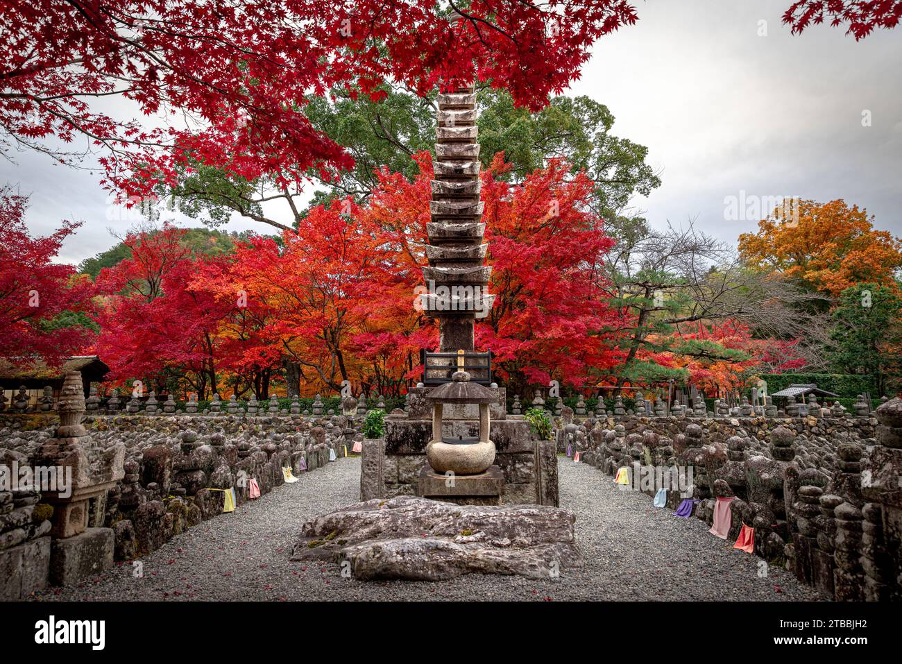 Tempio Adashino Nenbutsuji a Kyoto Foto Stock