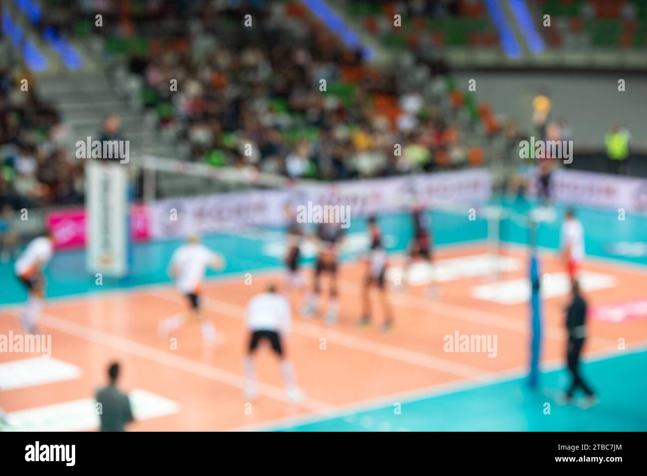 partita di pallavolo - immagine intenzionalmente sfocata Foto Stock