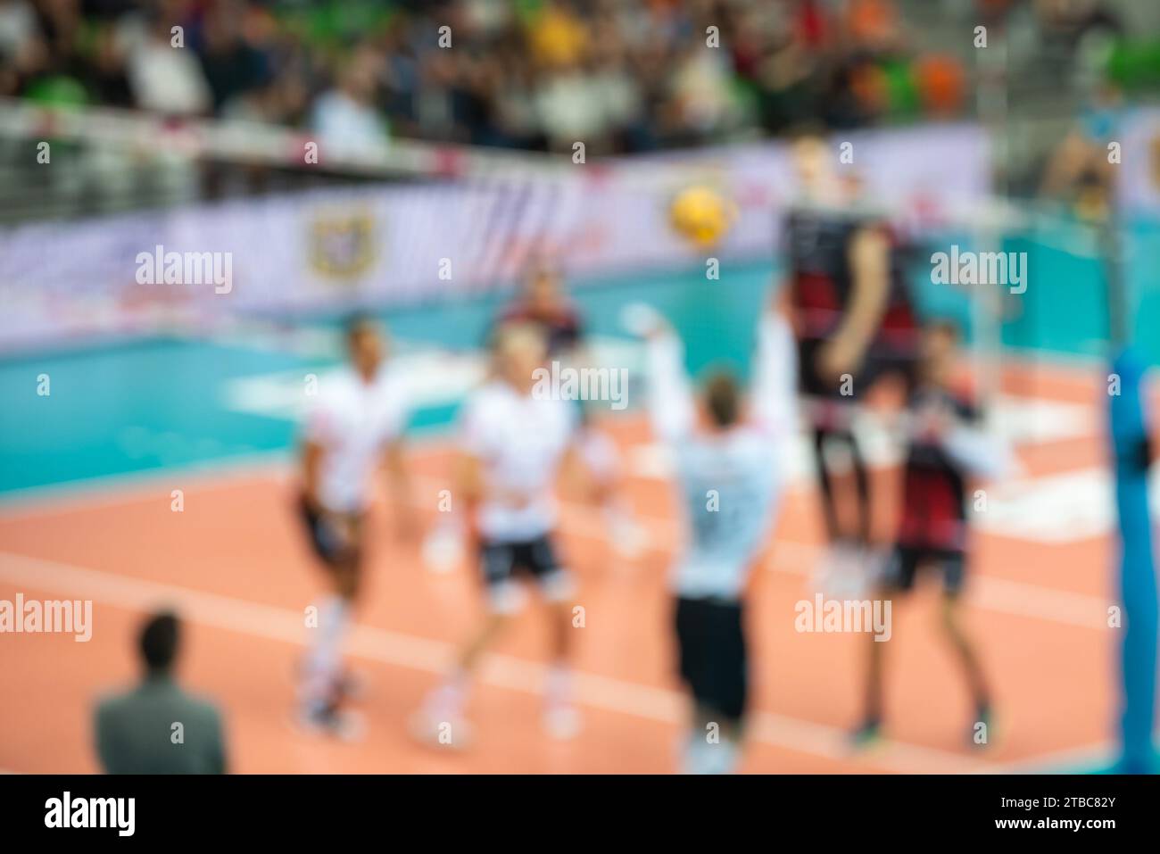 partita di pallavolo - immagine intenzionalmente sfocata Foto Stock