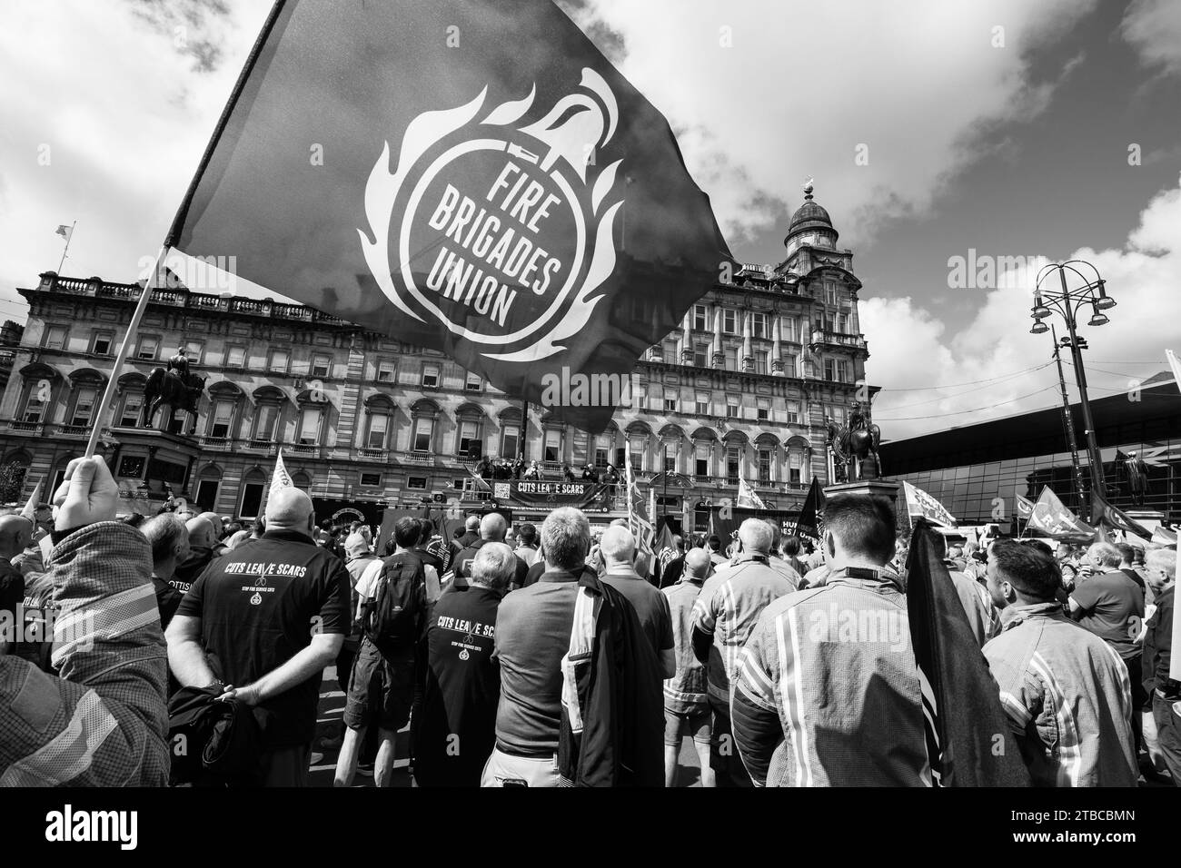 Scottish Fire Brigade Union Rally Glasgow Foto Stock