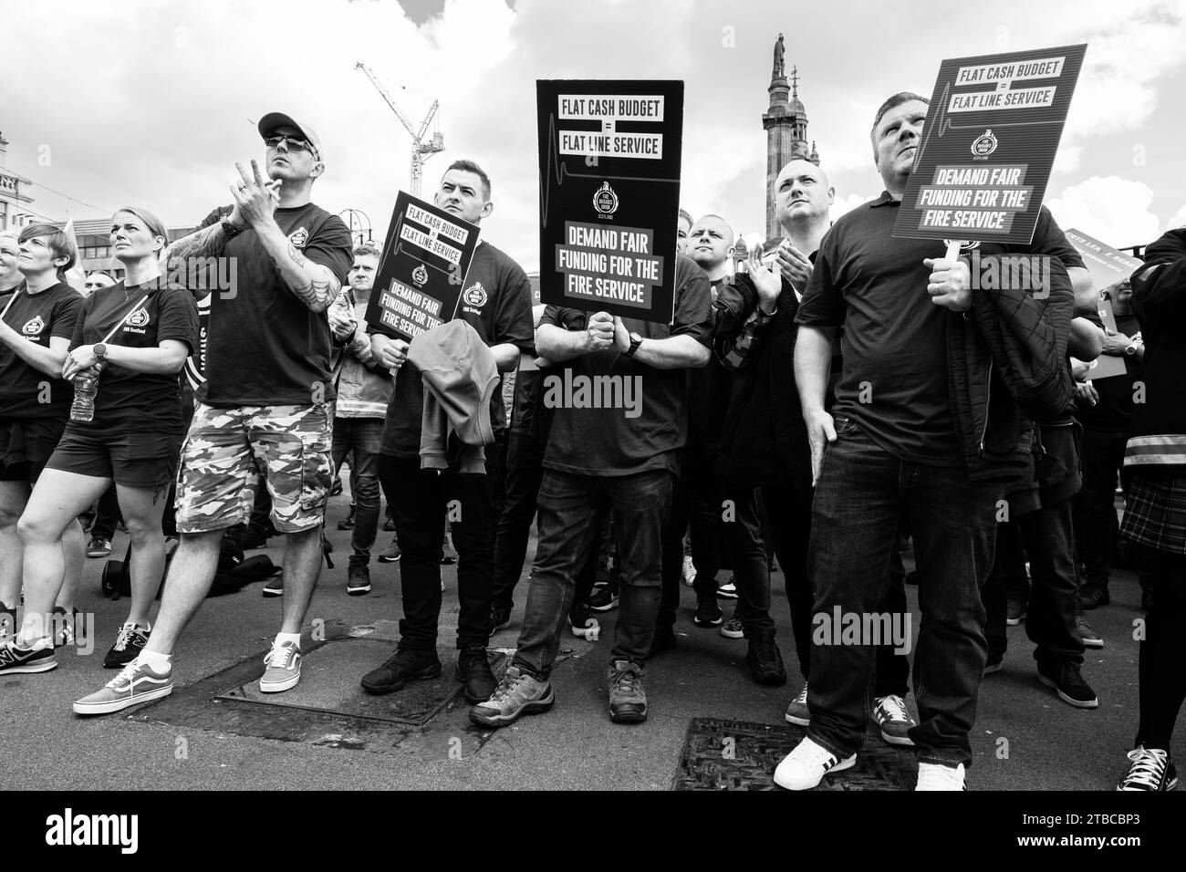 Scottish Fire Brigade Union Rally Glasgow Foto Stock