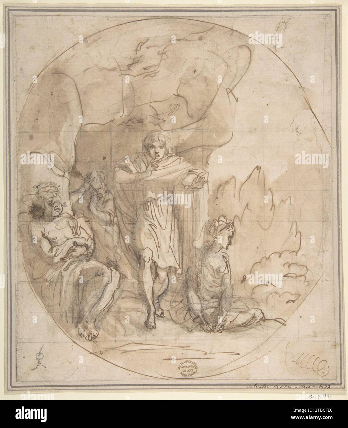 Orpheus 1880 di Anonimo, italiano, romano-bolognese, XVII secolo Foto Stock