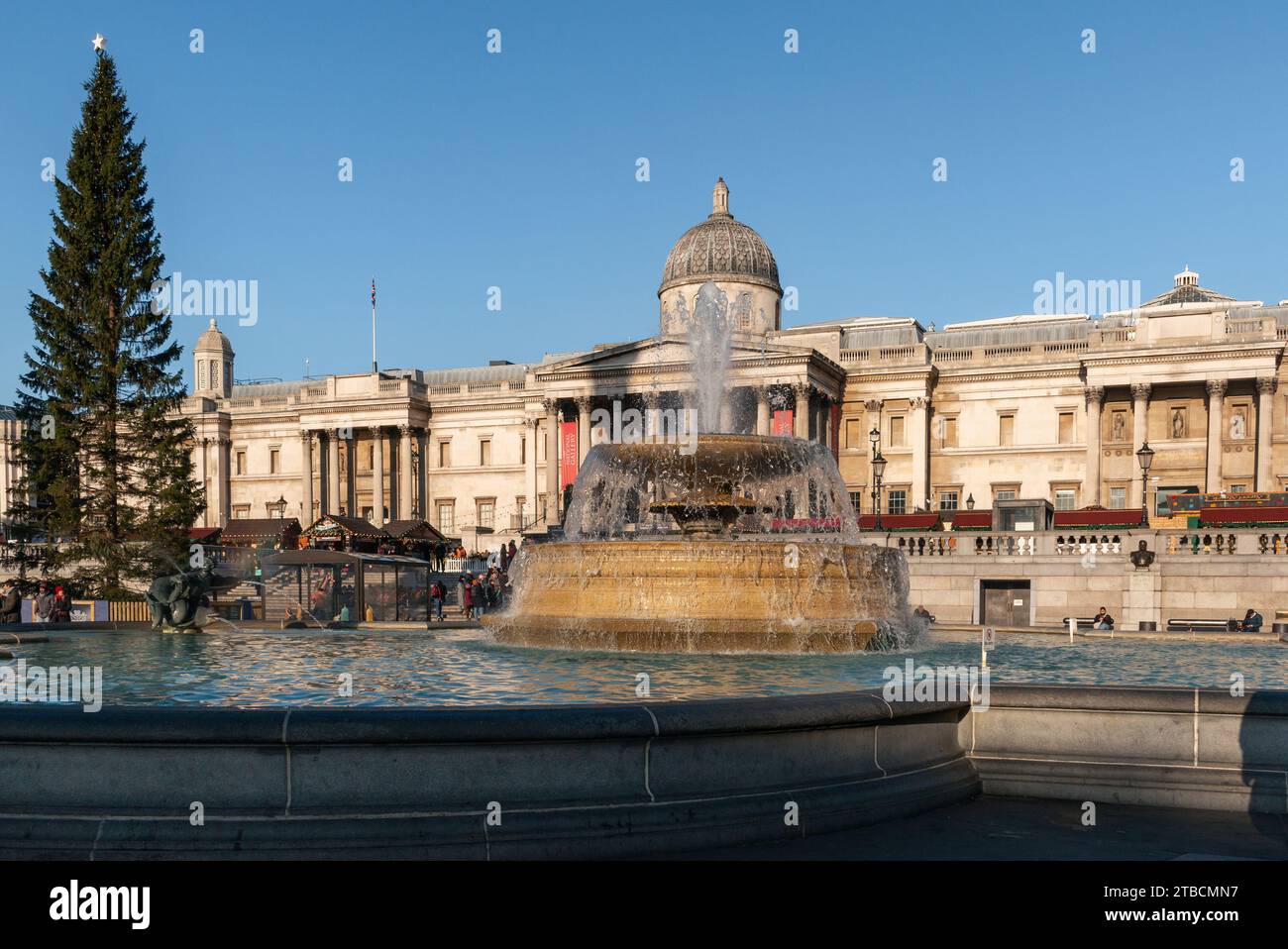 L'albero di Natale di Trafalgar Square a Londra è un regalo della città di Oslo. Foto Stock